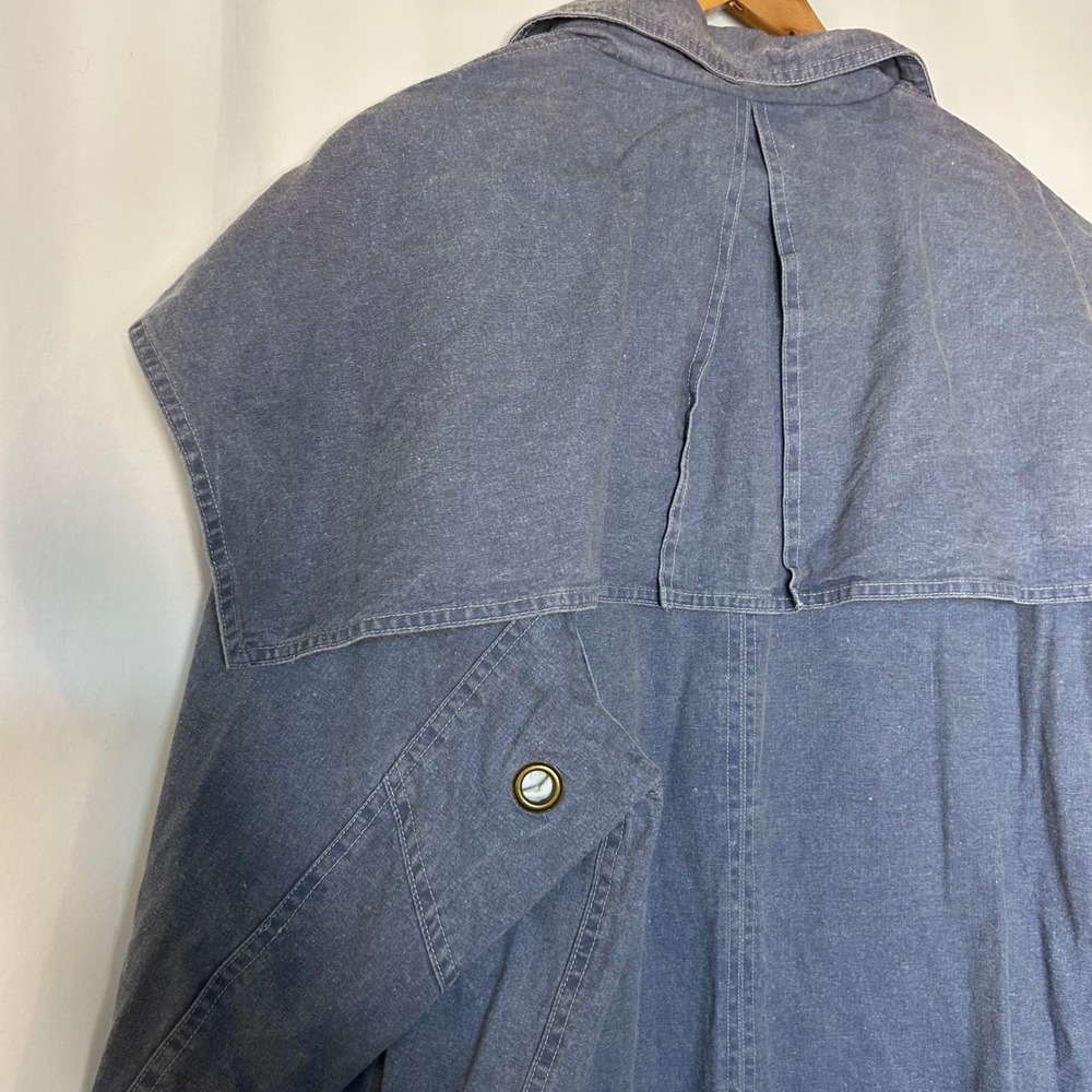 Wallamwan Jacket Size XL Mens Denim Long Duster Coat Indigo Blue Western Style - Picture 15 of 15